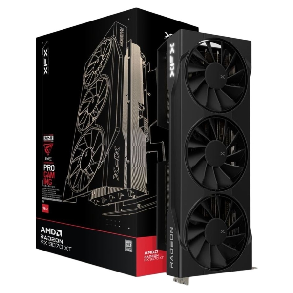 XFX Swift AMD Radeon RX 9070XT Triple Fan 16GB GDDR6 256-bit HDMI 3xDP