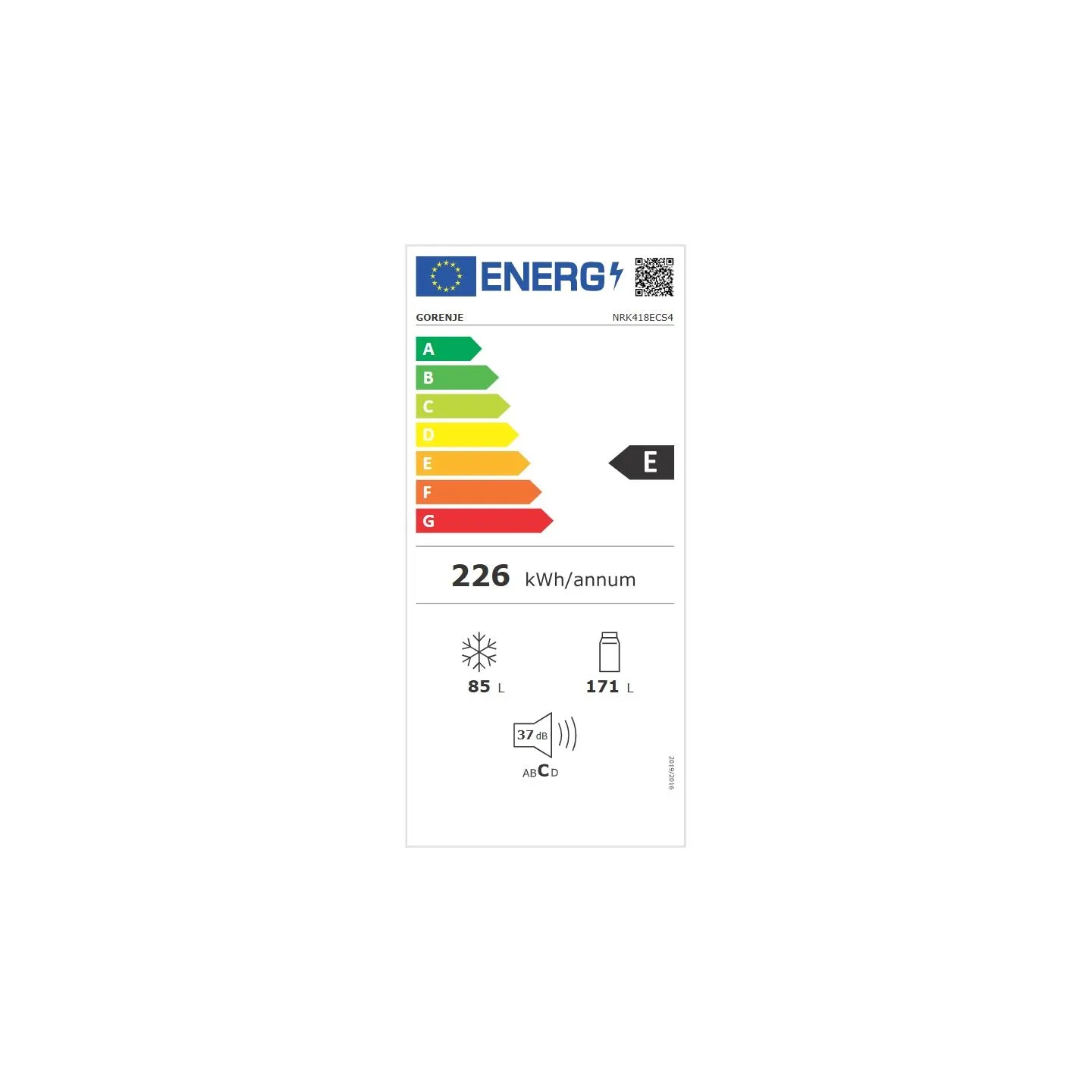 Gorenje Refrigerator | NRK418ECS4 | Energy efficiency class E | Free standing | Combi | Height 182.4 cm | No Frost system | Frid
