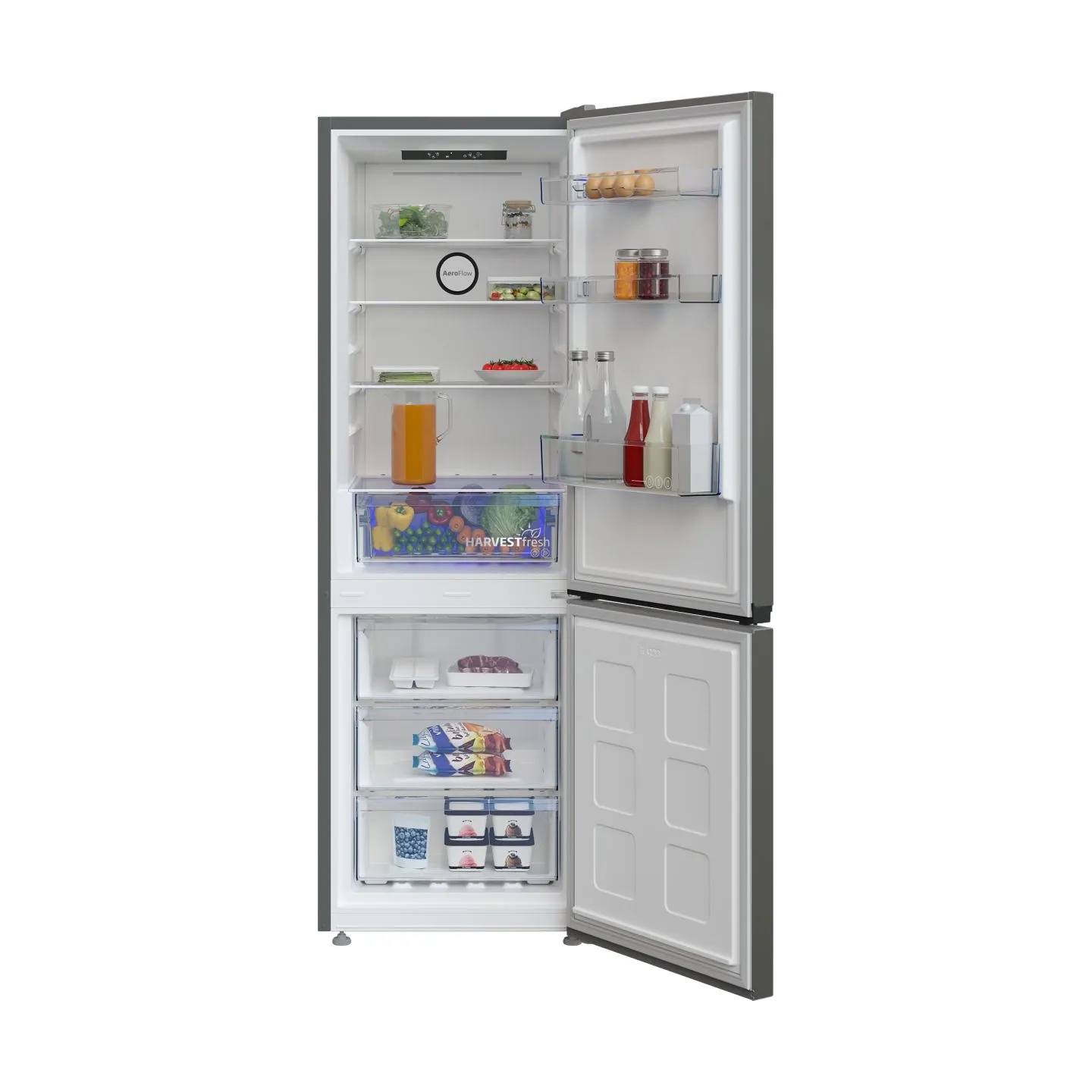 Beko Refrigerator | B3RCNA344HG | Energy efficiency class E | Free standing | Combi | Height 179.6 cm | No Frost system | Fridge