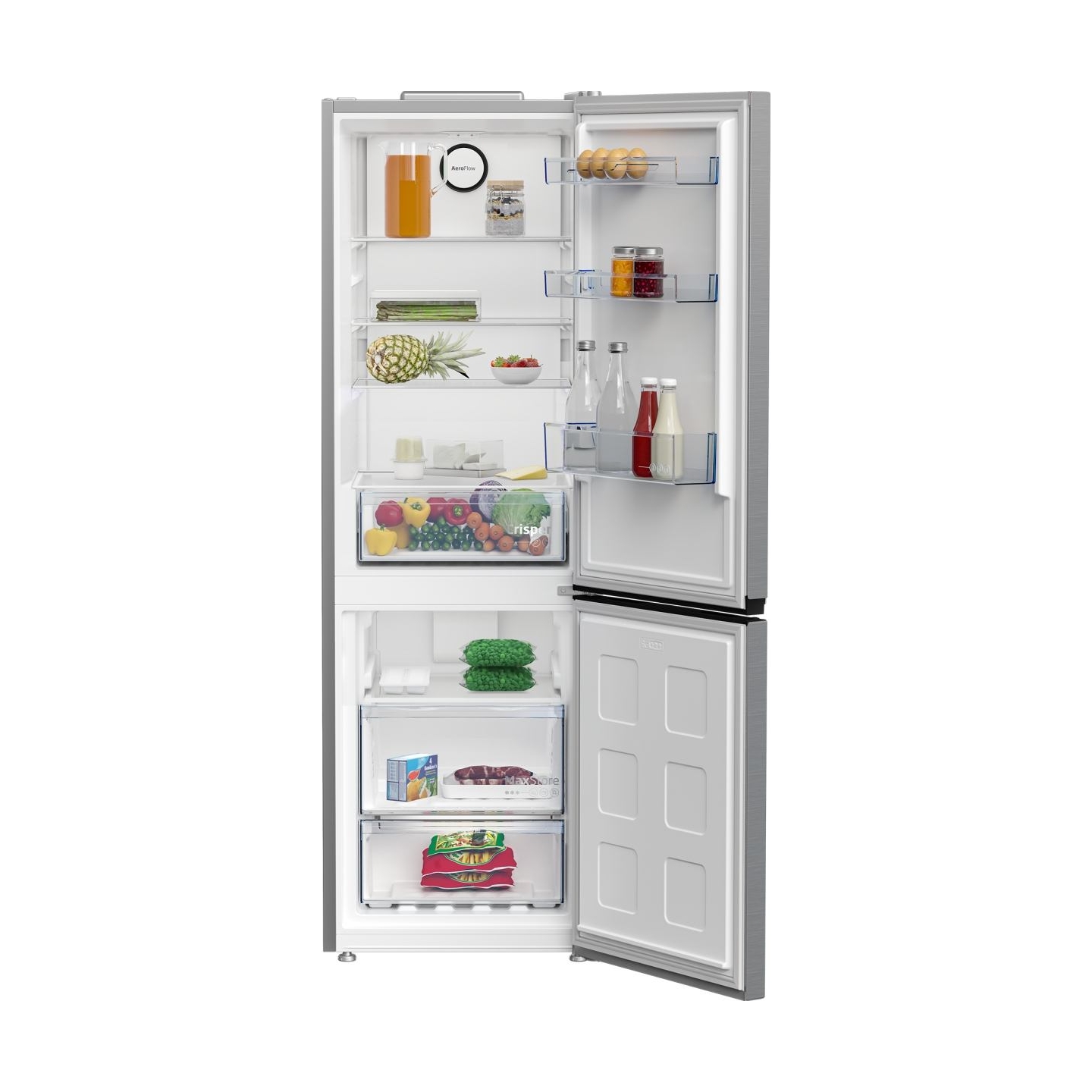 Beko Refrigerator | B1RCNA364XB | Energy efficiency class E | Free standing | Combi | Height 186.5 cm | No Frost system | Fridge