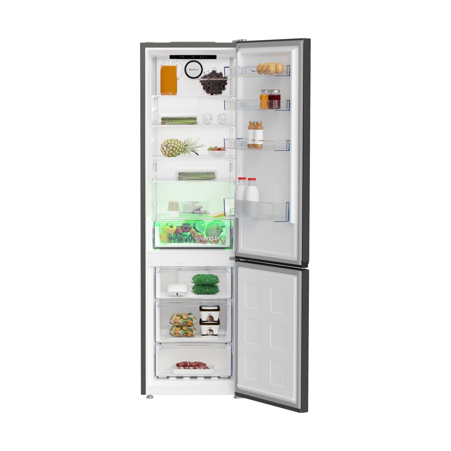 Beko Refrigerator | B5RCNA405HXBR1 | Energy efficiency class D | Free standing | Combi | Height 203.5 cm | No Frost system | Fri