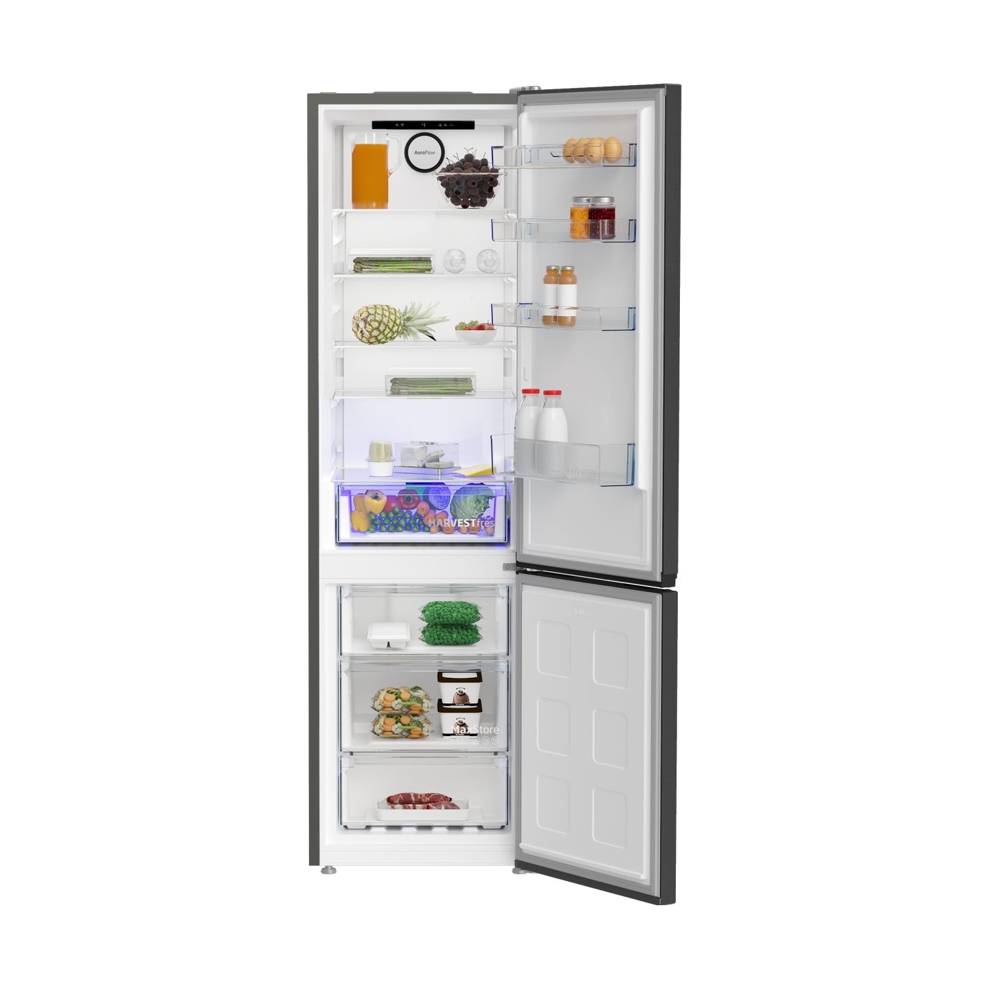 Beko Refrigerator | B5RCNA405HXBR1 | Energy efficiency class D | Free standing | Combi | Height 203.5 cm | No Frost system | Fri