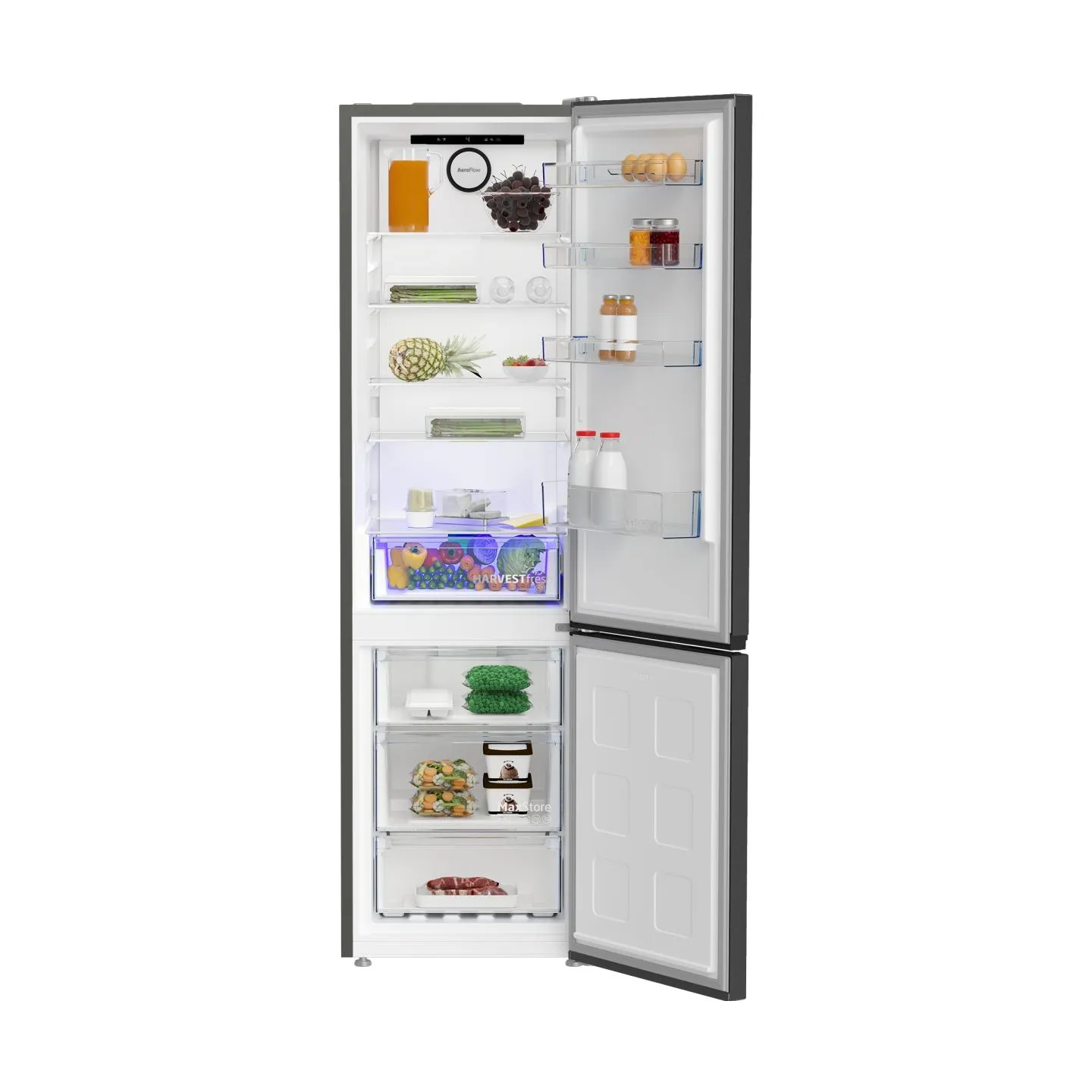 Beko Refrigerator | B5RCNA405HXBR1 | Energy efficiency class D | Free standing | Combi | Height 203.5 cm | No Frost system | Fri
