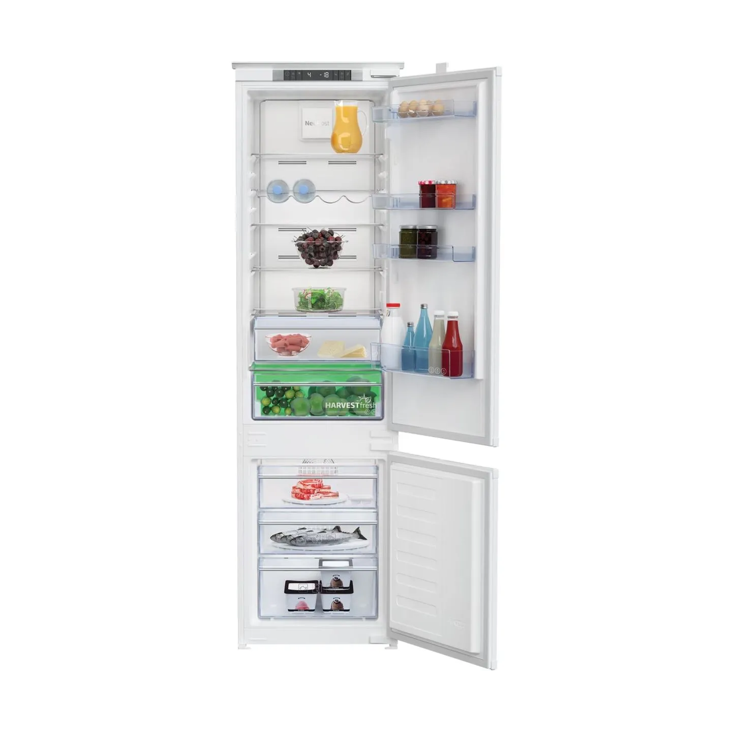 Beko Refrigerator | BCNA306E42SN | Energy efficiency class E | Built-in | Combi | Height 193.5 cm | No Frost system | Fridge net
