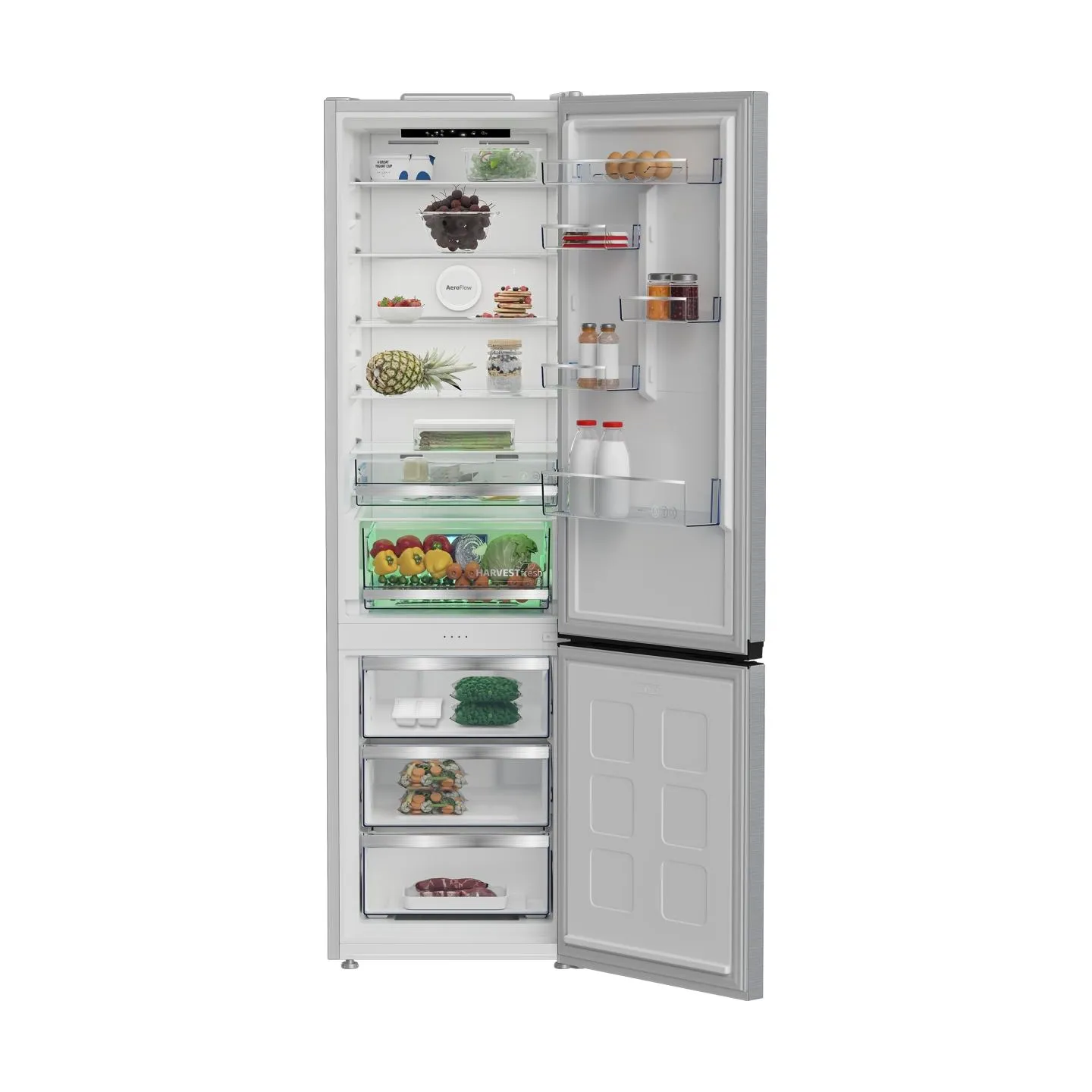 Beko Refrigerator | B5RCNA416HXB | Energy efficiency class C | Free standing | Combi | Height 203.5 cm | No Frost system | Fridg