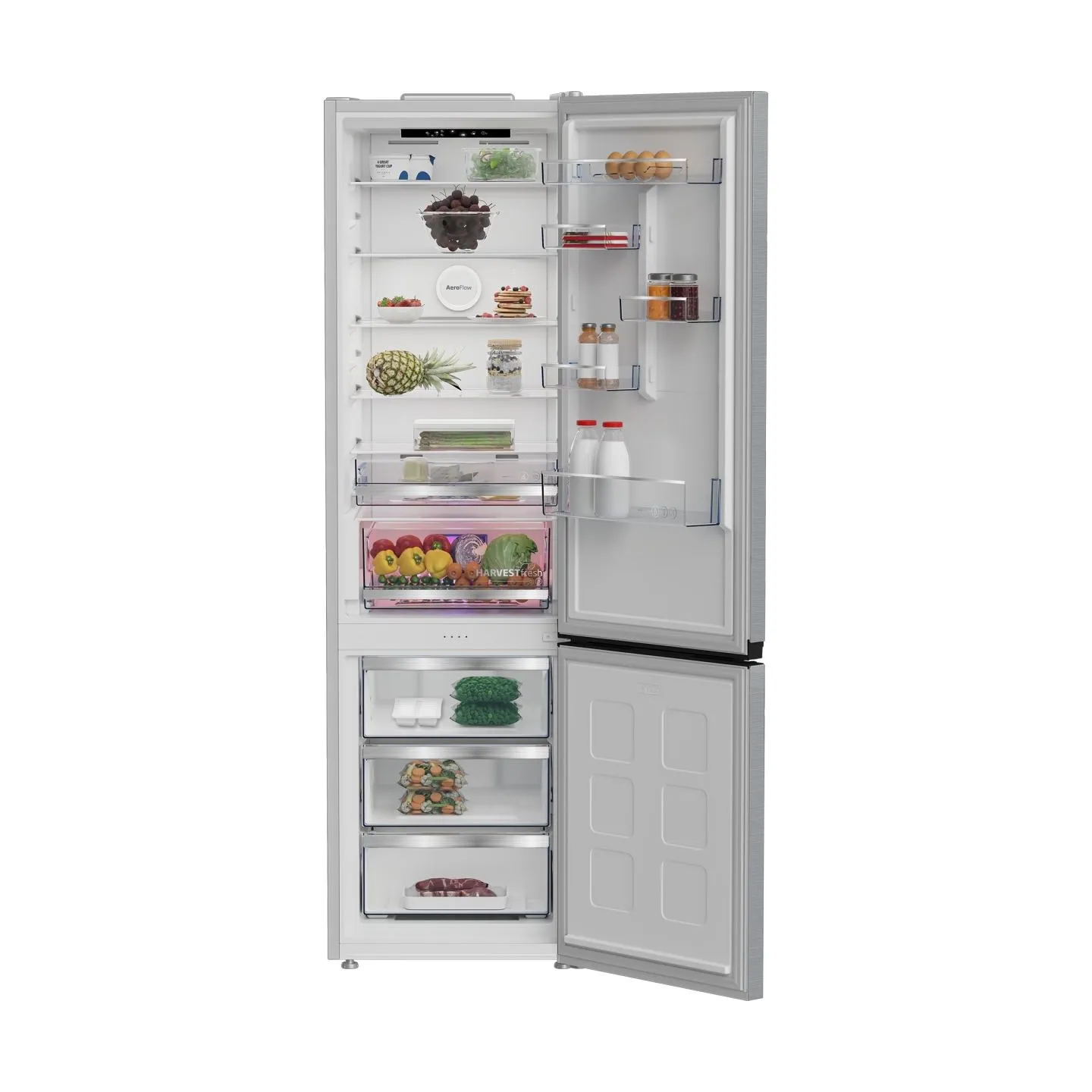 Beko Refrigerator | B5RCNA416HXB | Energy efficiency class C | Free standing | Combi | Height 203.5 cm | No Frost system | Fridg