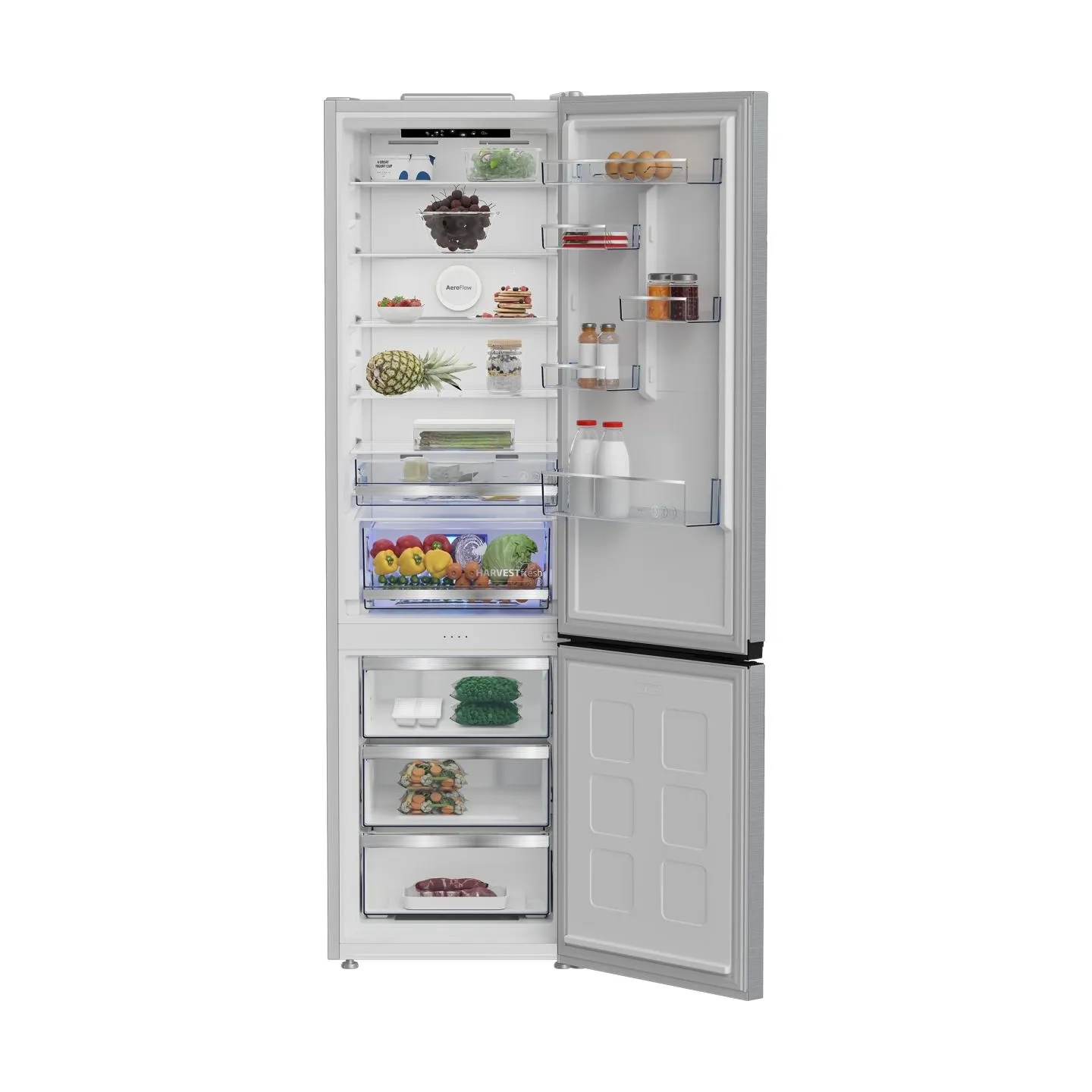 Beko Refrigerator | B5RCNA416HXB | Energy efficiency class C | Free standing | Combi | Height 203.5 cm | No Frost system | Fridg