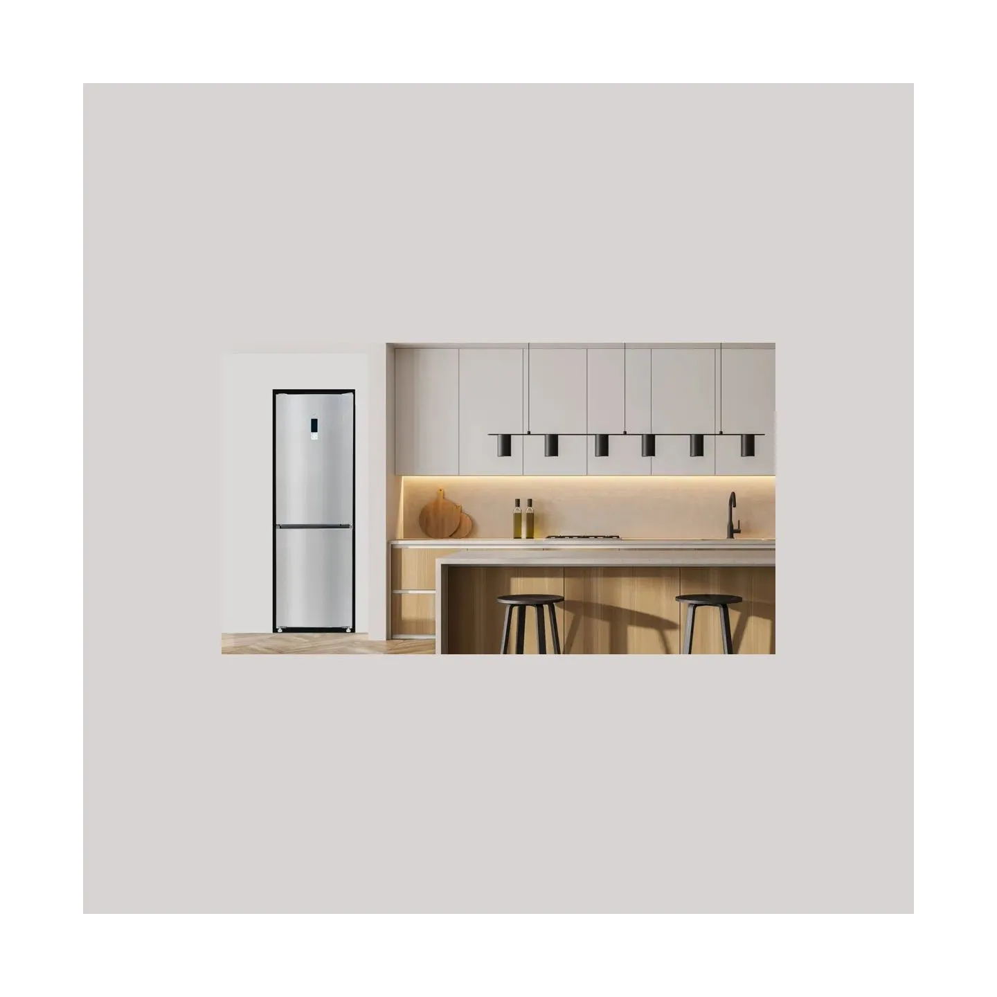 TCL Refrigerator | RP456BLE0 | Energy efficiency class E | Free standing | Combi | Height 201 cm | No Frost system | Fridge net 