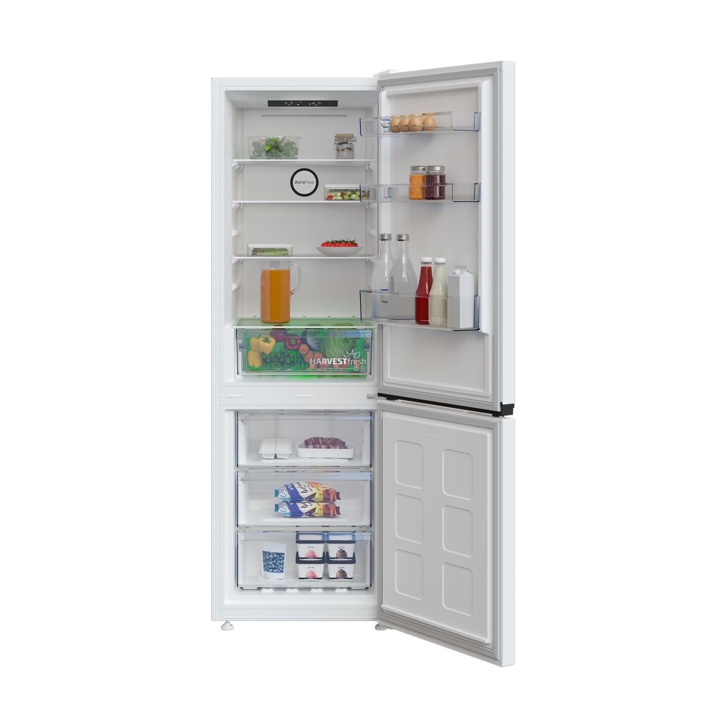 Beko Refrigerator | B3RCNA344HW1 | Energy efficiency class E | Free standing | Combi | Height 179.6 cm | No Frost system | Fridg