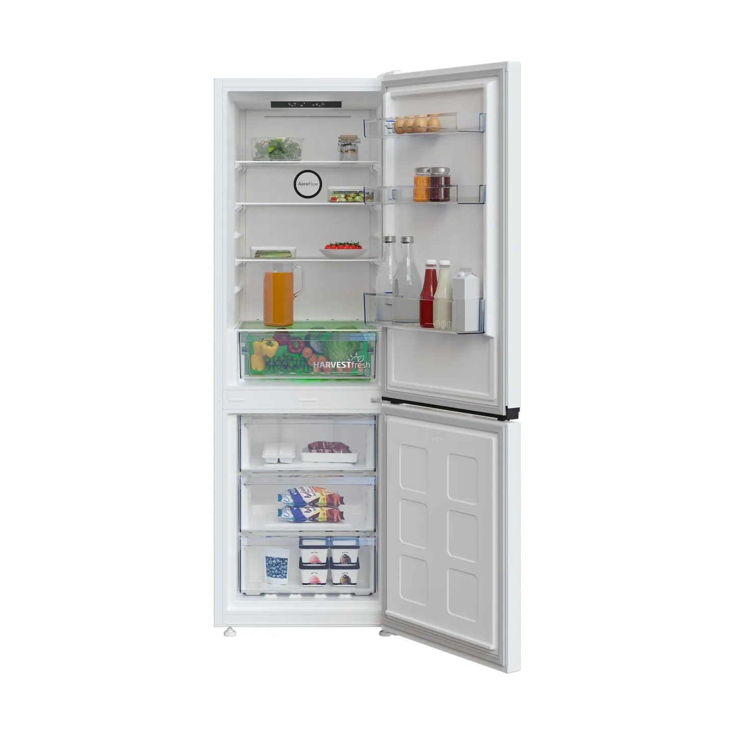 Beko Refrigerator | B3RCNA344HW1 | Energy efficiency class E | Free standing | Combi | Height 179.6 cm | No Frost system | Fridg