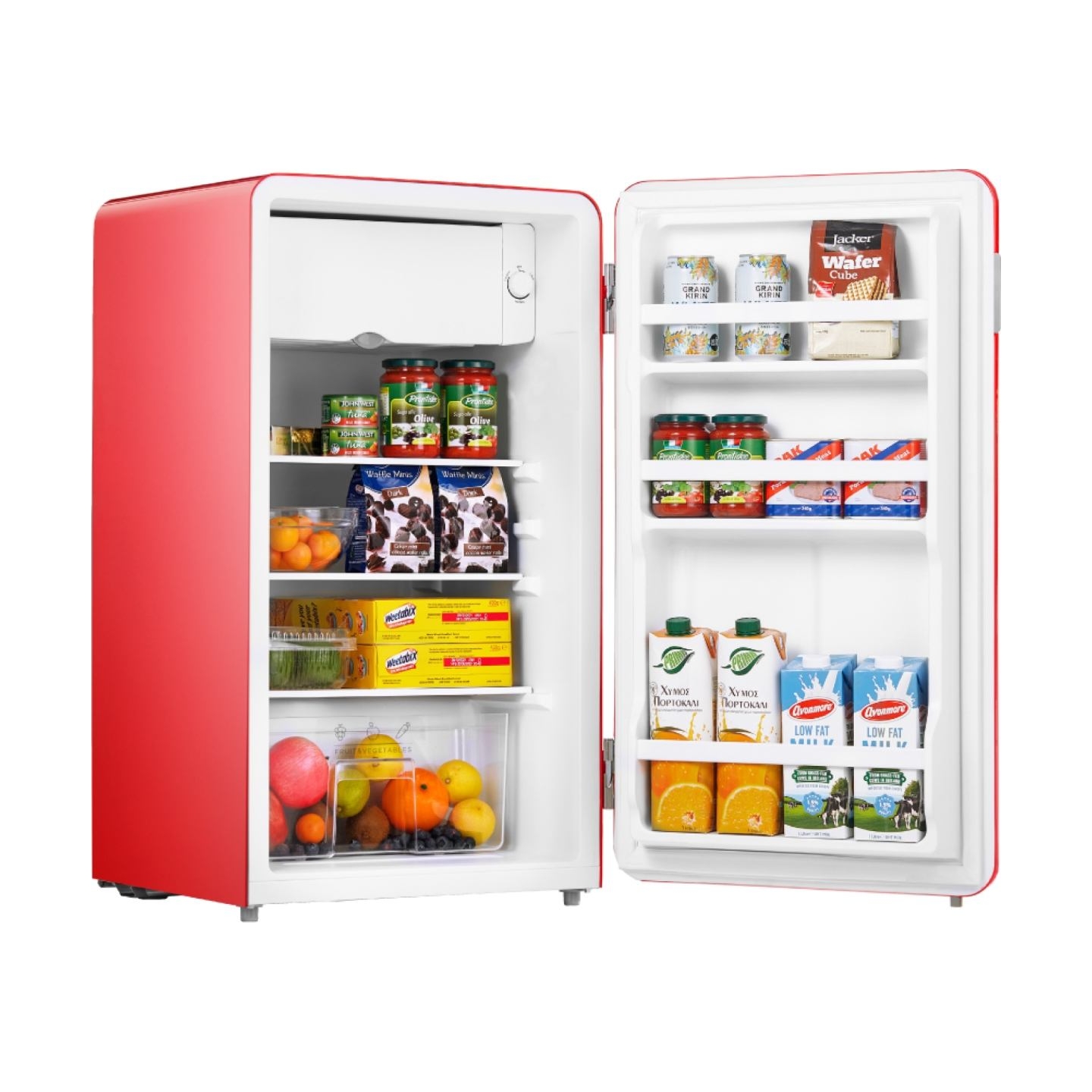 Midea Refrigerator | MDRD142SLE32 | Energy efficiency class E | Free standing | Larder | Height 83.5 cm | Fridge net capacity 93