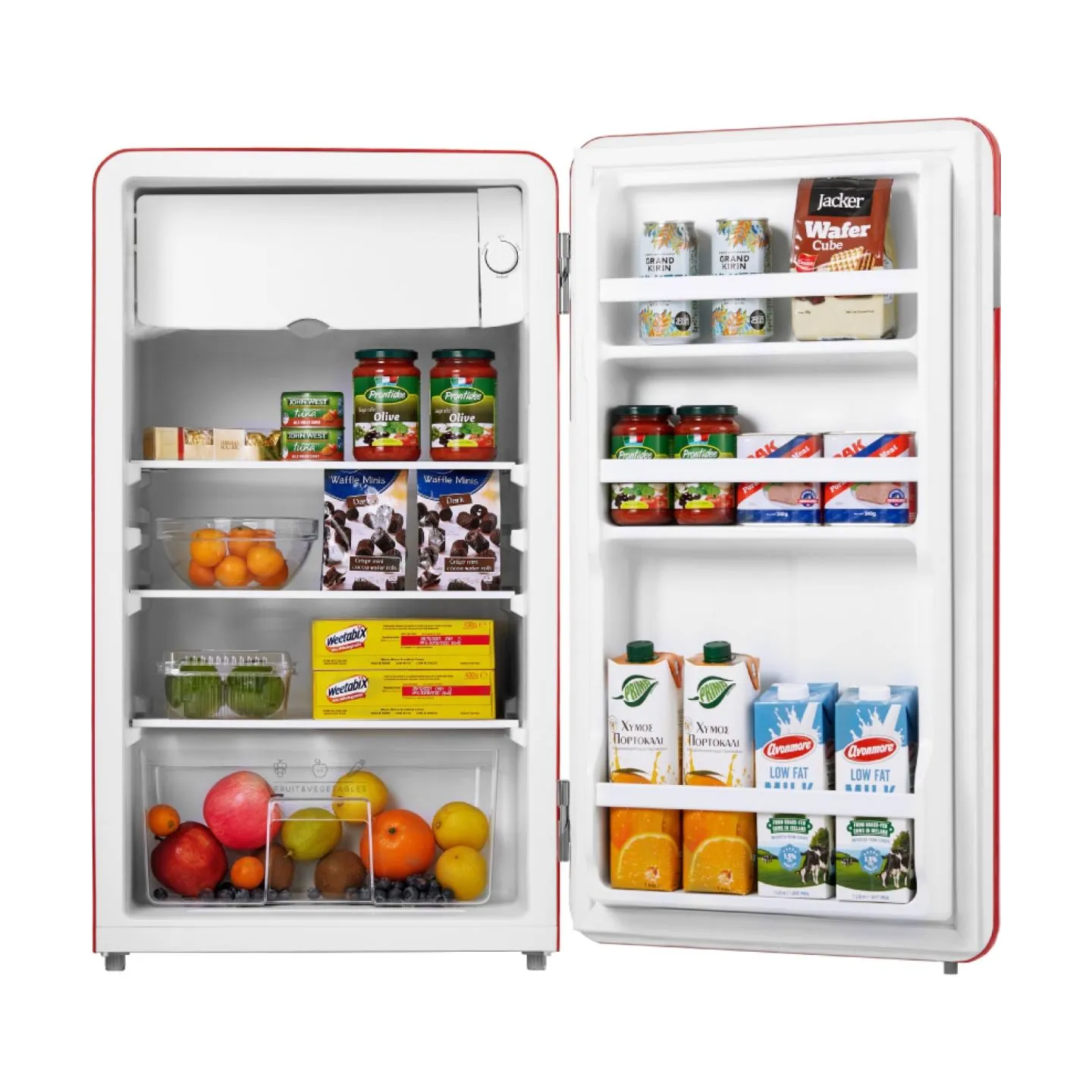 Midea Refrigerator | MDRD142SLE32 | Energy efficiency class E | Free standing | Larder | Height 83.5 cm | Fridge net capacity 93