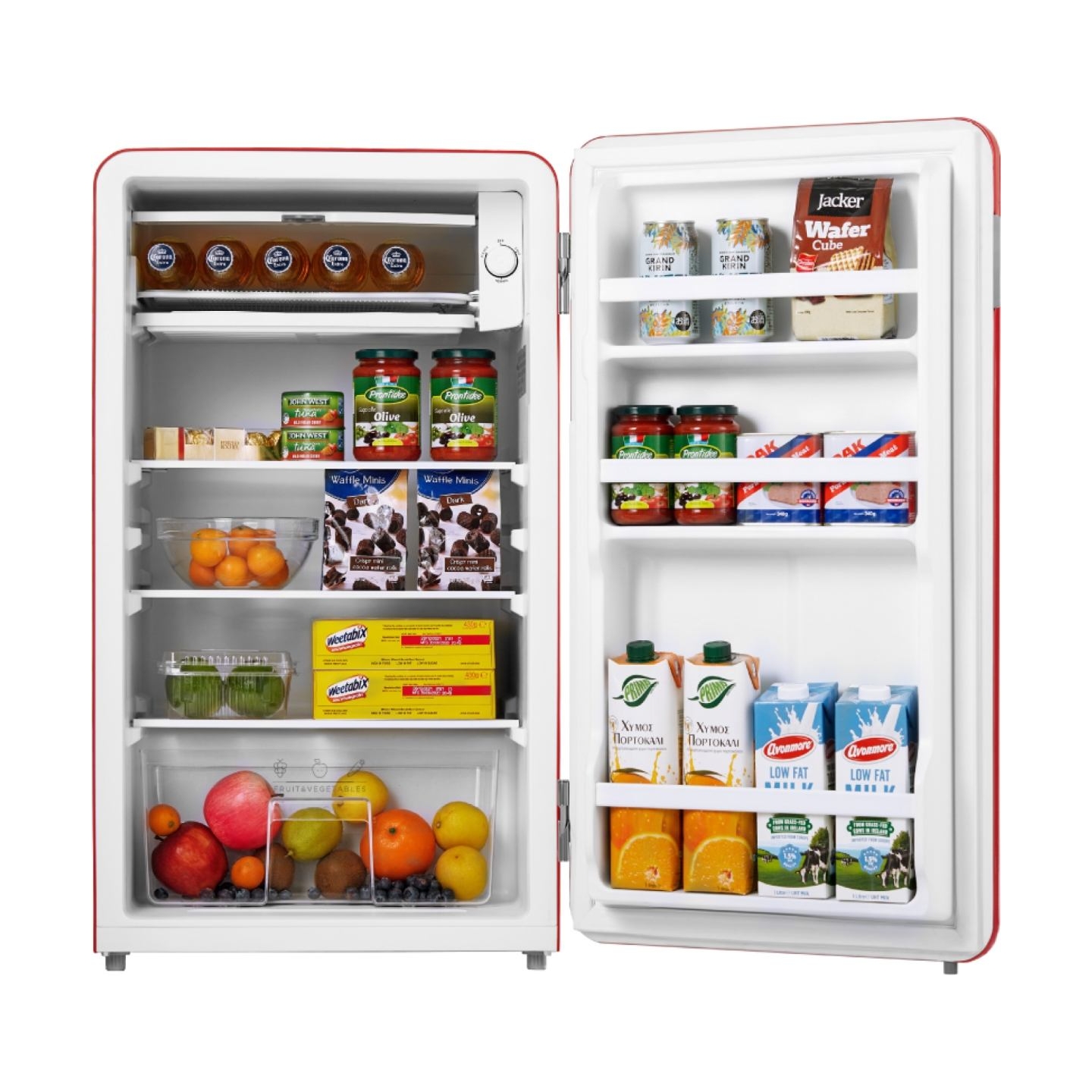 Midea Refrigerator | MDRD142SLE32 | Energy efficiency class E | Free standing | Larder | Height 83.5 cm | Fridge net capacity 93