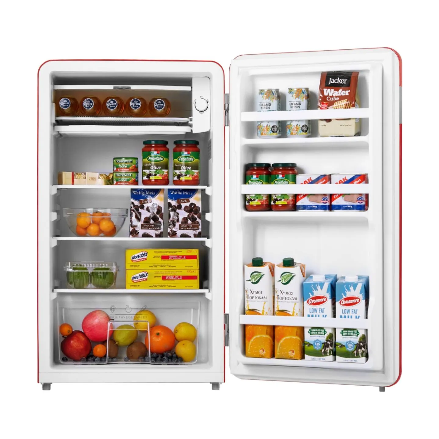 Midea Refrigerator | MDRD142SLE32 | Energy efficiency class E | Free standing | Larder | Height 83.5 cm | Fridge net capacity 93
