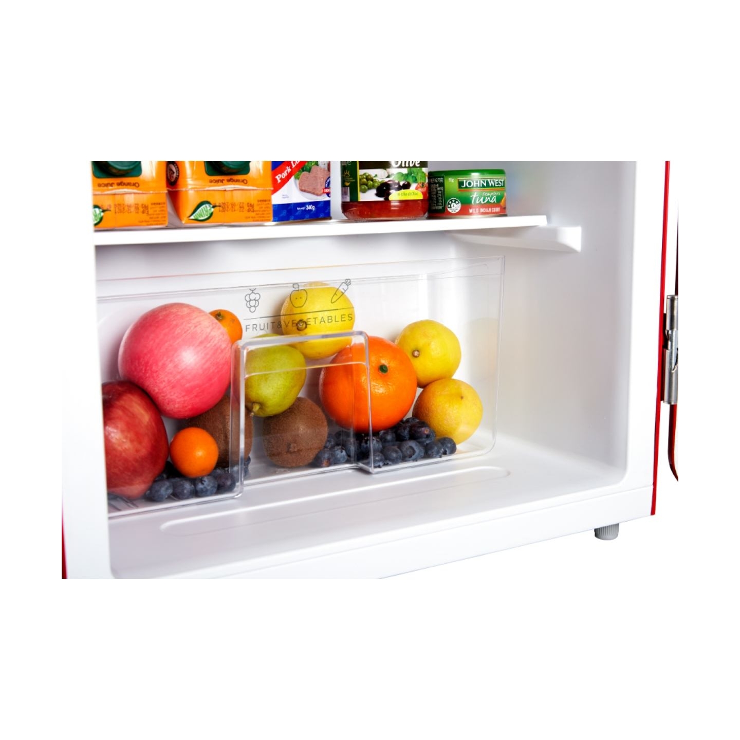 Midea Refrigerator | MDRD142SLE32 | Energy efficiency class E | Free standing | Larder | Height 83.5 cm | Fridge net capacity 93