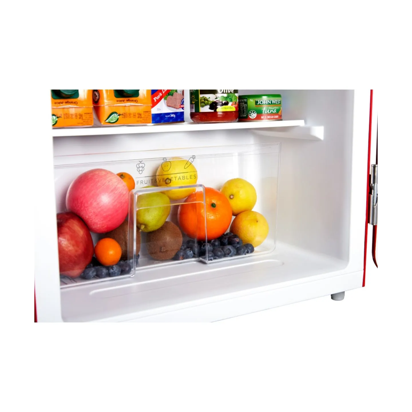Midea Refrigerator | MDRD142SLE32 | Energy efficiency class E | Free standing | Larder | Height 83.5 cm | Fridge net capacity 93