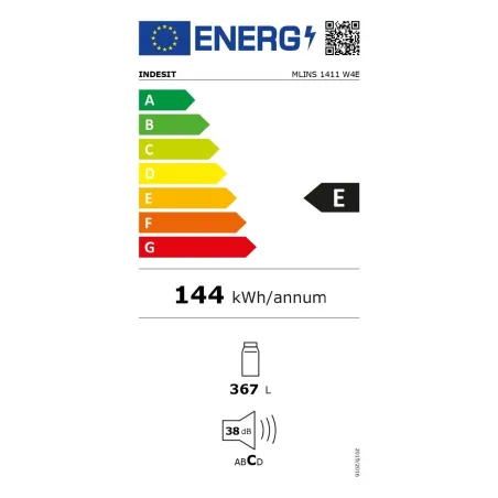 Indesit Refrigerator | MLINS 1411 W4E | Energy efficiency class E | Free standing | Larder | Height 171.4 cm | Fridge net capaci