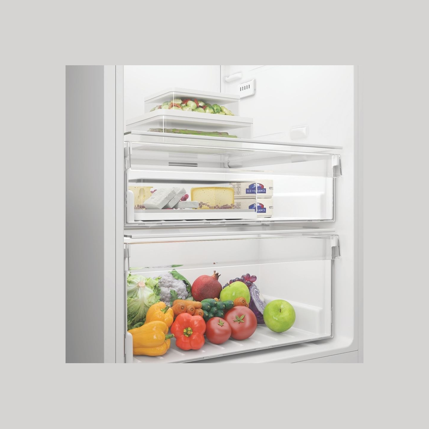 Indesit Refrigerator MLINS1411W4E, Energy class E, Height 171cm, 367l, White / MLINS1411W4E