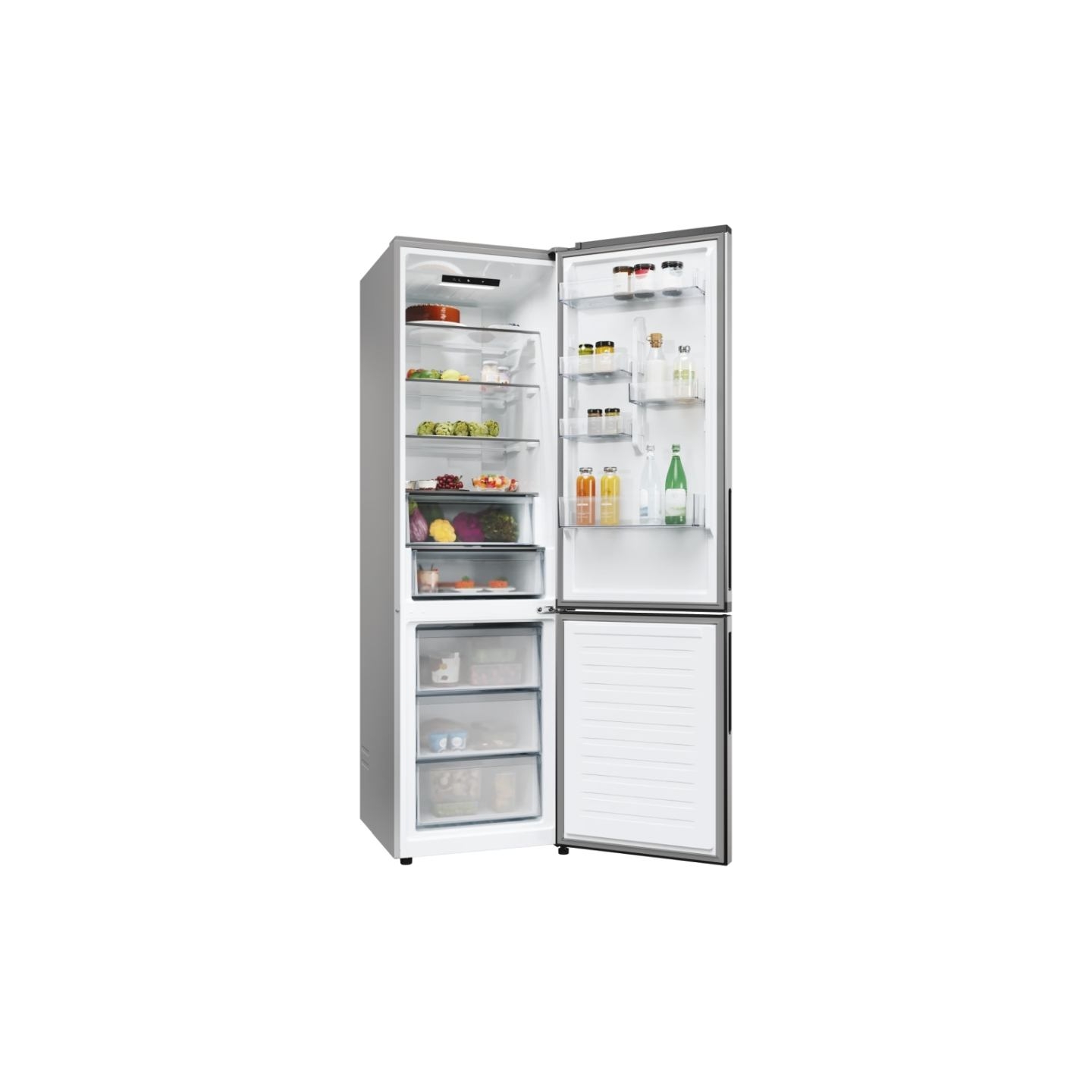 Candy Refrigerator | ECN2CQTEX206 | Energy efficiency class E | Free standing | Combi | Height 205 cm | No Frost system | Fridge