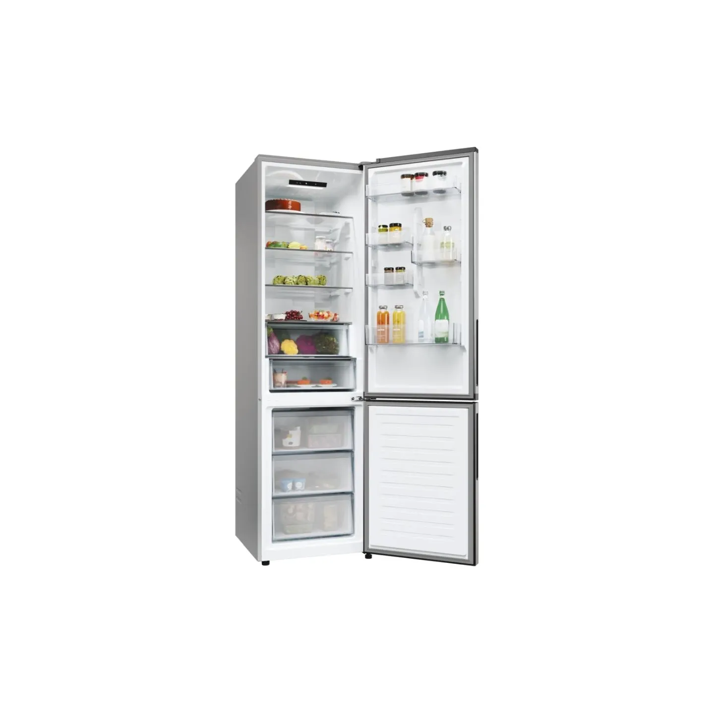 Candy Refrigerator | ECN2CQTEX206 | Energy efficiency class E | Free standing | Combi | Height 205 cm | No Frost system | Fridge