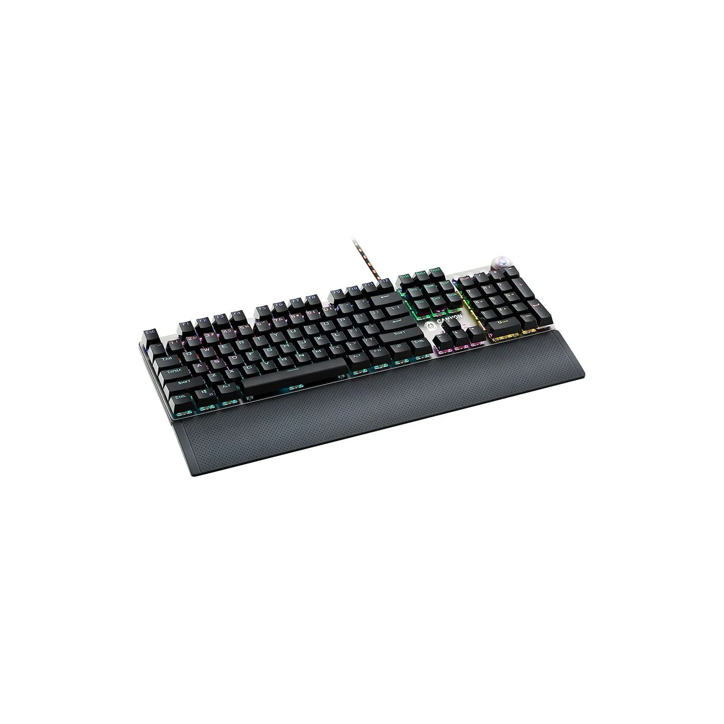 Canyon Nightfall GK-7, Wired Gaming Keyboard,Black 104 mechanical switches,60 million times key life, 22 types of lights,Removab