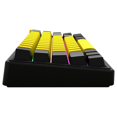 Lorgar KBP70MW, Wireless 65% Mechanical Gaming Keyboard Pro, Black/yellow, EN layout