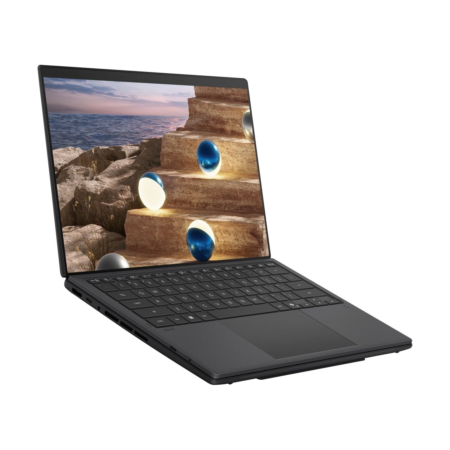 Asus | Zenbook Duo UX8407AA-SN066W | Moher Gray | 14 " | OLED | Touchscreen | 2.8K | 2880 x 1800 pixels | 144 Hz | Anti-Reflecti