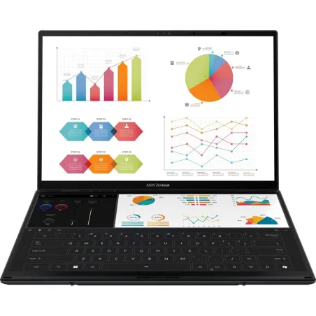 Asus | Zenbook Duo UX8406CA-QL287W | Inkwell Gray | 14 " | OLED | Touchscreen | FHD | 1920 x 1200 pixels | Intel Core Ultra 7 | 