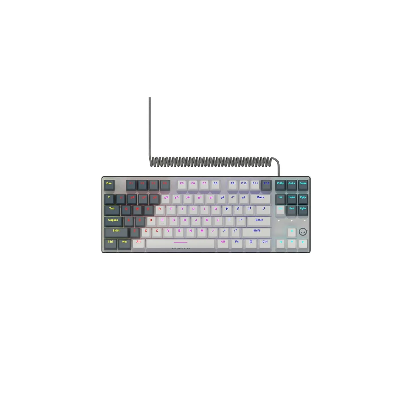 Lorgar Azar 514TKL, Wired RGB mechanical gaming keyboard, white, EN layout