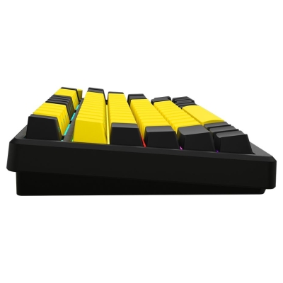 Lorgar KBP7075W, Wireless 75% Mechanical Gaming Keyboard Pro, Black/yellow, EN layout