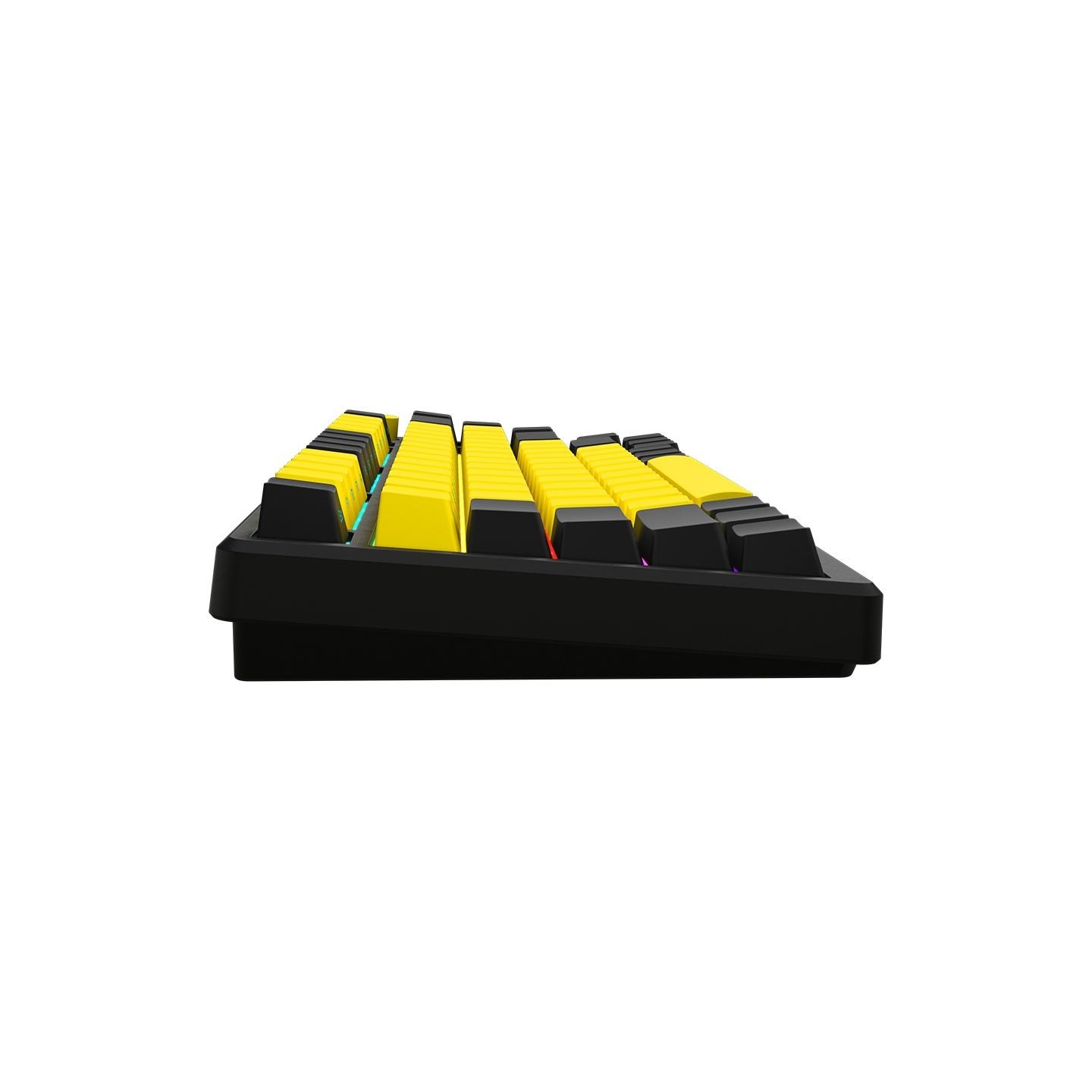 Lorgar KBP7075W, Wireless 75% Mechanical Gaming Keyboard Pro, Black/yellow, EN layout
