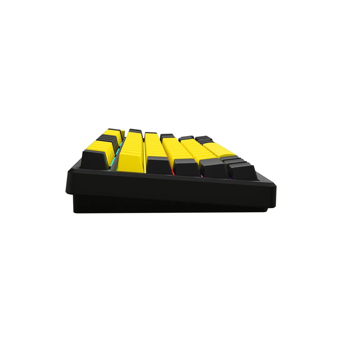 Lorgar KBP7075W, Wireless 75% Mechanical Gaming Keyboard Pro, Black/yellow, EN layout