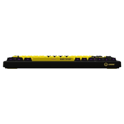 Lorgar KBP7075W, Wireless 75% Mechanical Gaming Keyboard Pro, Black/yellow, EN layout