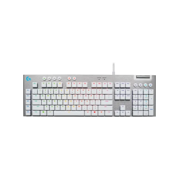 Logitech G815 LIGHTSPEED RGB Mechanical Gaming Keyboard – GL Tactile - WHITE - PAN - USB - NORDIC-613 - TACTILE SWITCH
