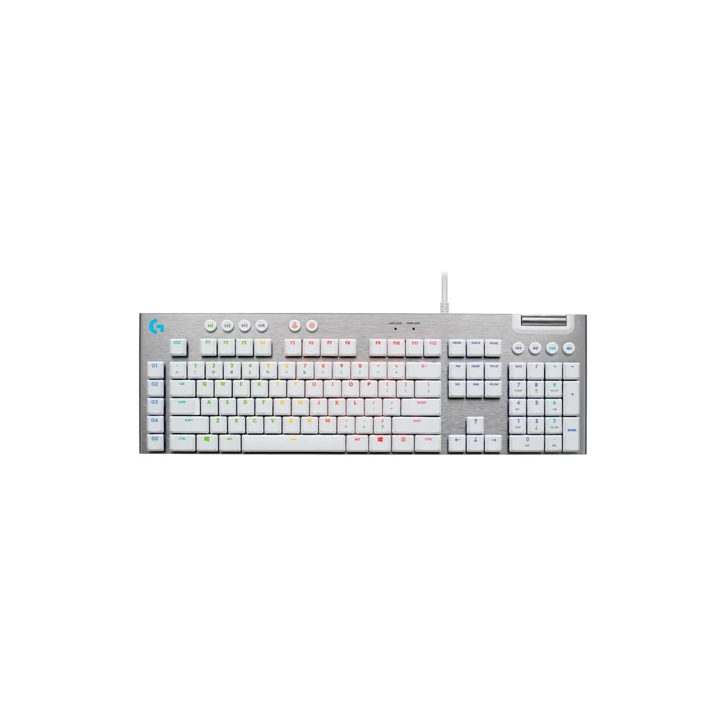 Logitech G815 LIGHTSPEED RGB Mechanical Gaming Keyboard – GL Tactile - WHITE - PAN - USB - NORDIC-613 - TACTILE SWITCH