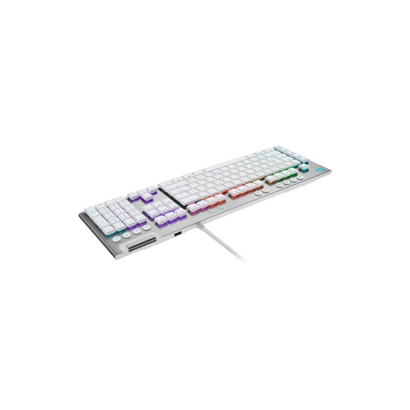 Logitech G815 LIGHTSPEED RGB Mechanical Gaming Keyboard – GL Tactile - WHITE - PAN - USB - NORDIC-613 - TACTILE SWITCH