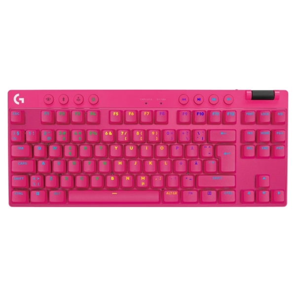 Logitech G PRO X TKL LIGHTSPEED Mechanical Gaming Keyboard - MAGENTA - US INT'l - TACTILE