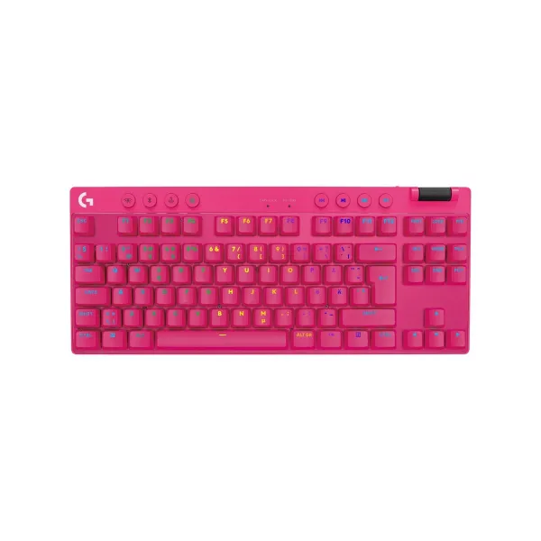 Logitech G PRO X TKL LIGHTSPEED Mechanical Gaming Keyboard - MAGENTA - US INT'l - TACTILE