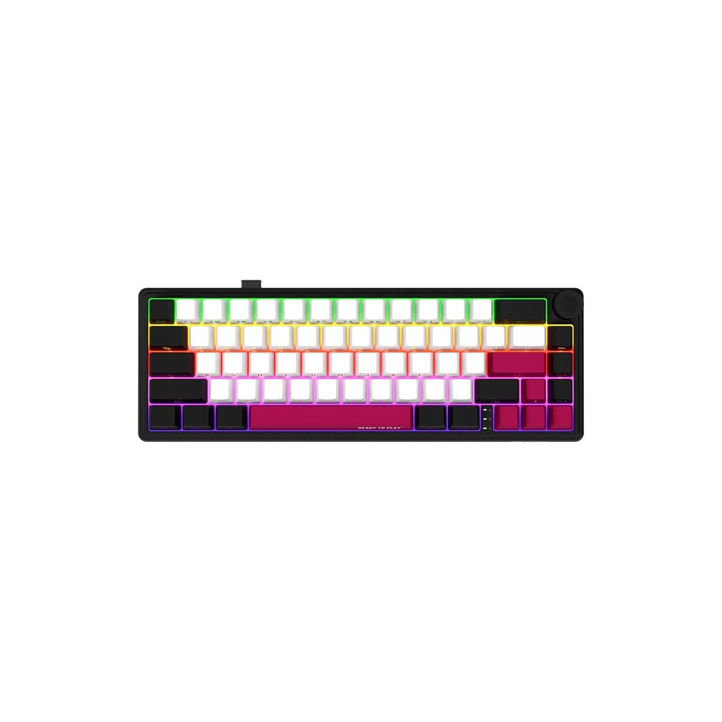 Lorgar KBP70MW, Wireless 65% Mechanical Gaming Keyboard Pro, Black/red, EN layout