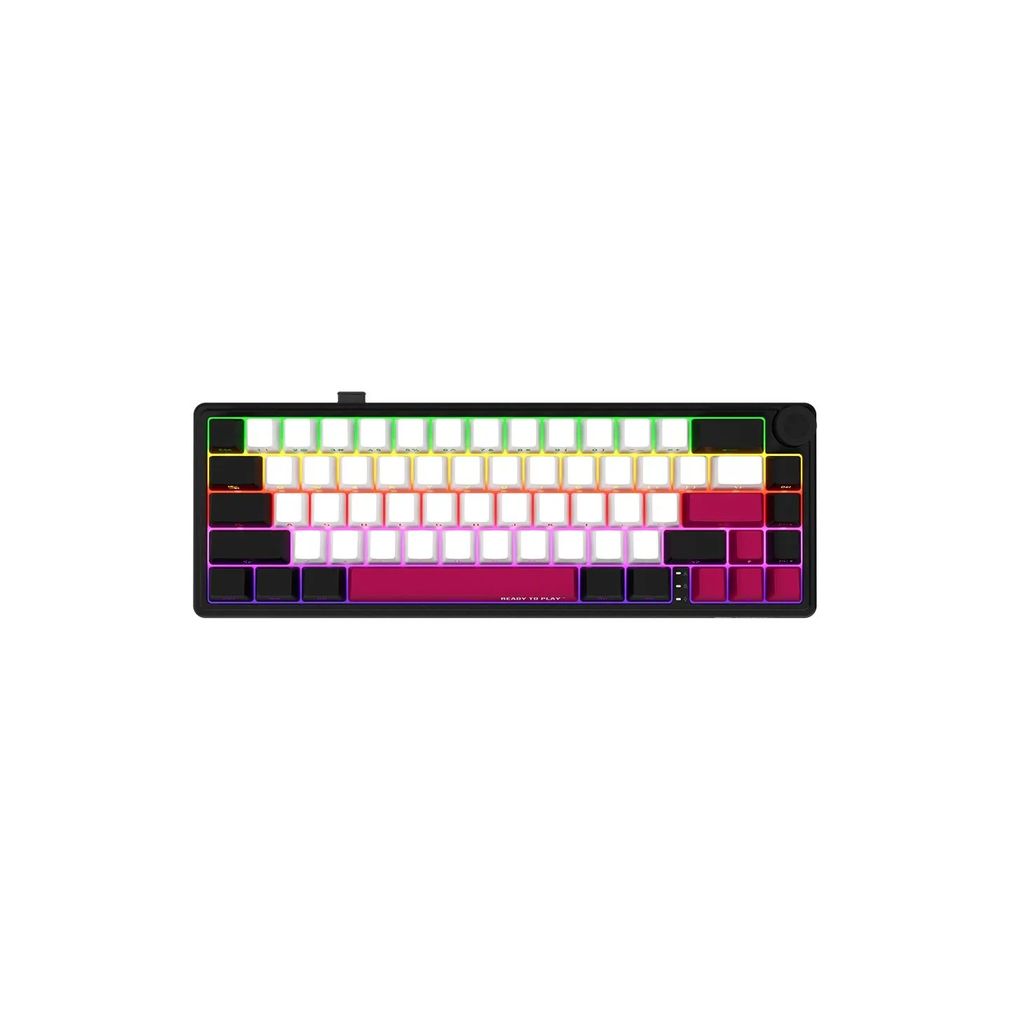 Lorgar KBP70MW, Wireless 65% Mechanical Gaming Keyboard Pro, Black/red, EN layout