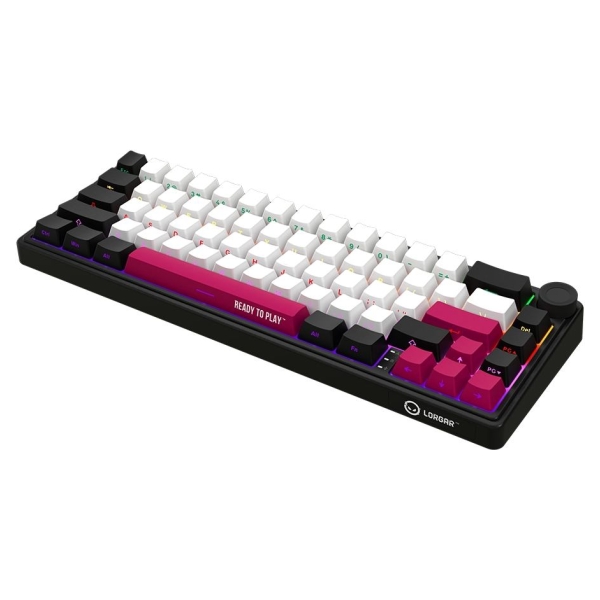 Lorgar KBP70MW, Wireless 65% Mechanical Gaming Keyboard Pro, Black/red, EN layout
