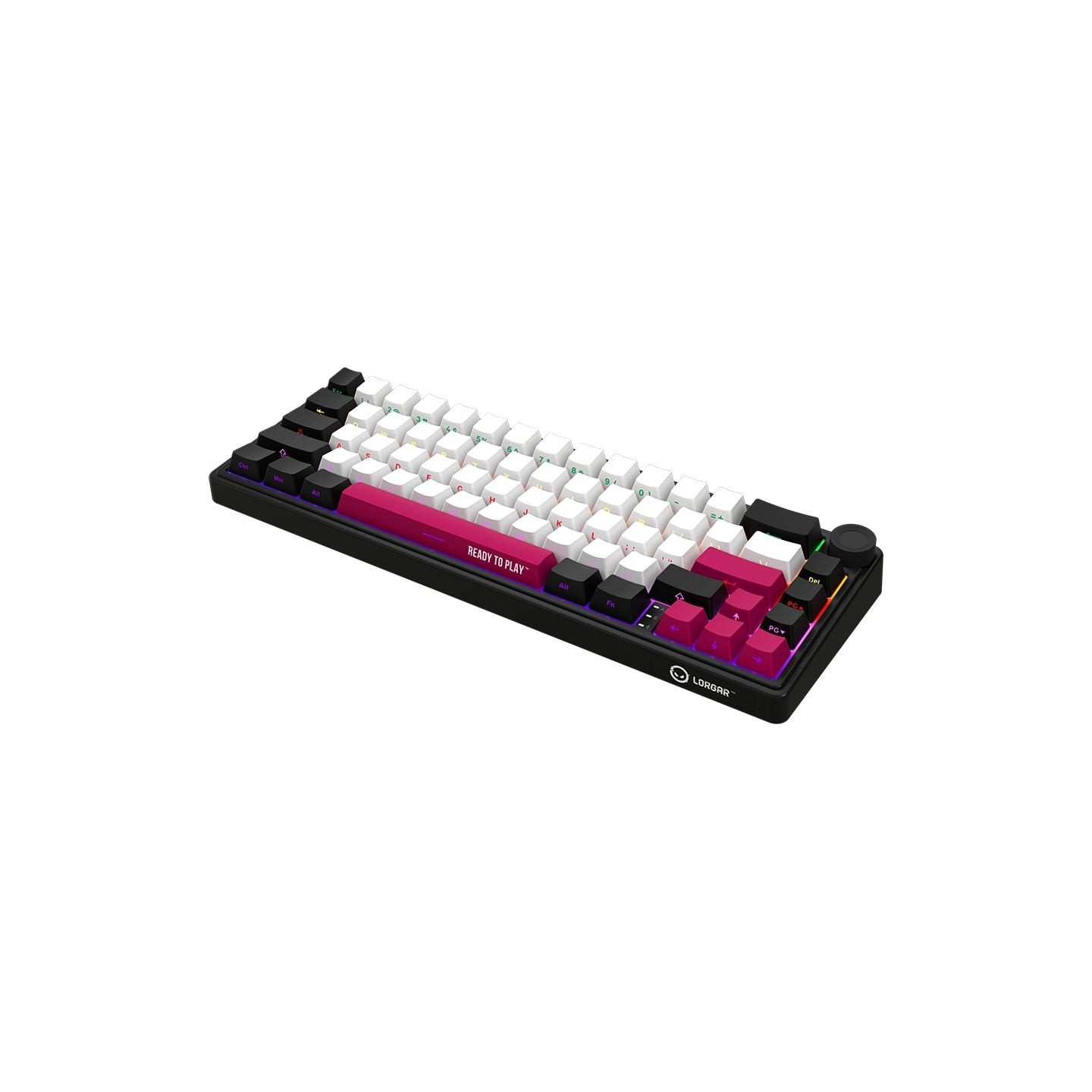 Lorgar KBP70MW, Wireless 65% Mechanical Gaming Keyboard Pro, Black/red, EN layout