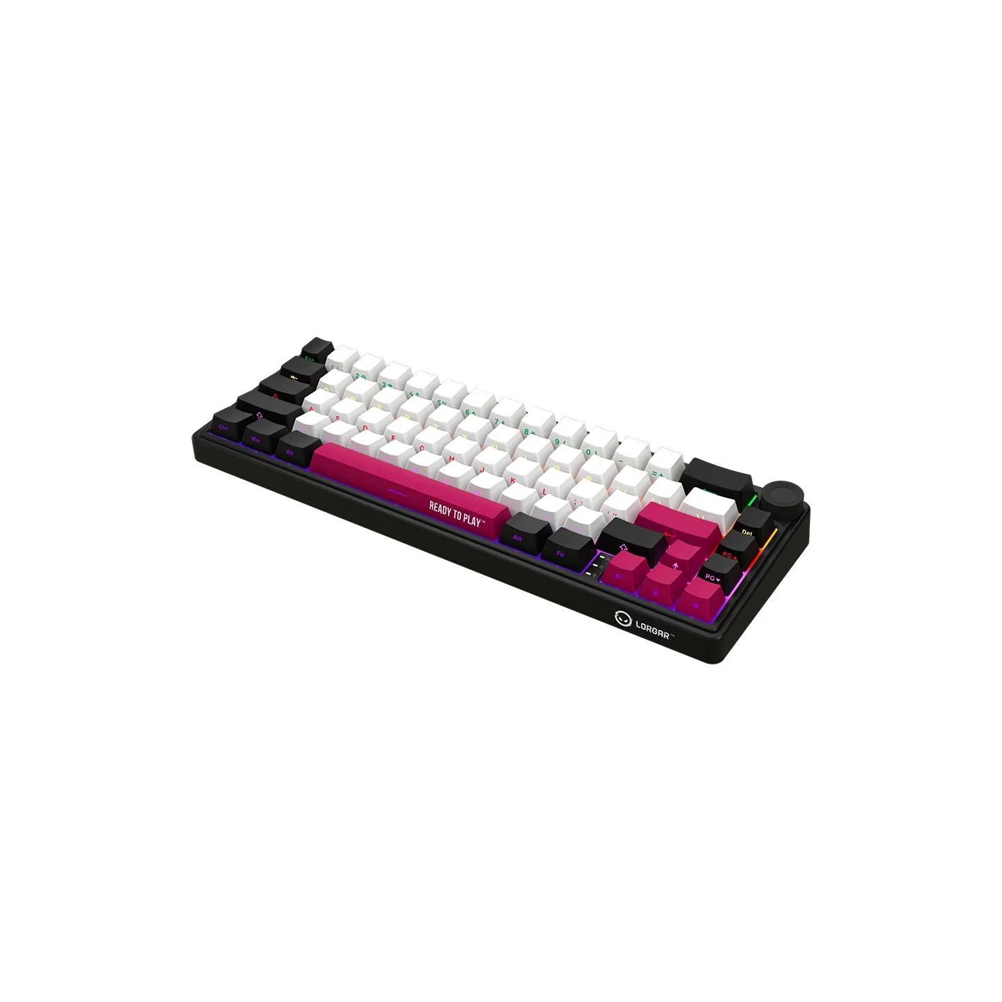 Lorgar KBP70MW, Wireless 65% Mechanical Gaming Keyboard Pro, Black/red, EN layout