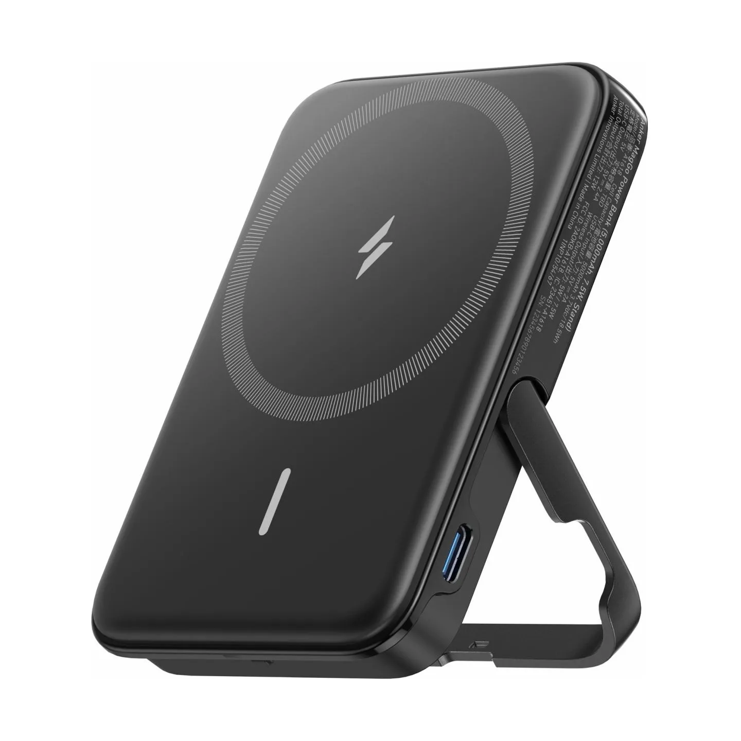 Anker 322 MagGo Power Bank with Holder | A1618G11 | 5000 mAh | Black
