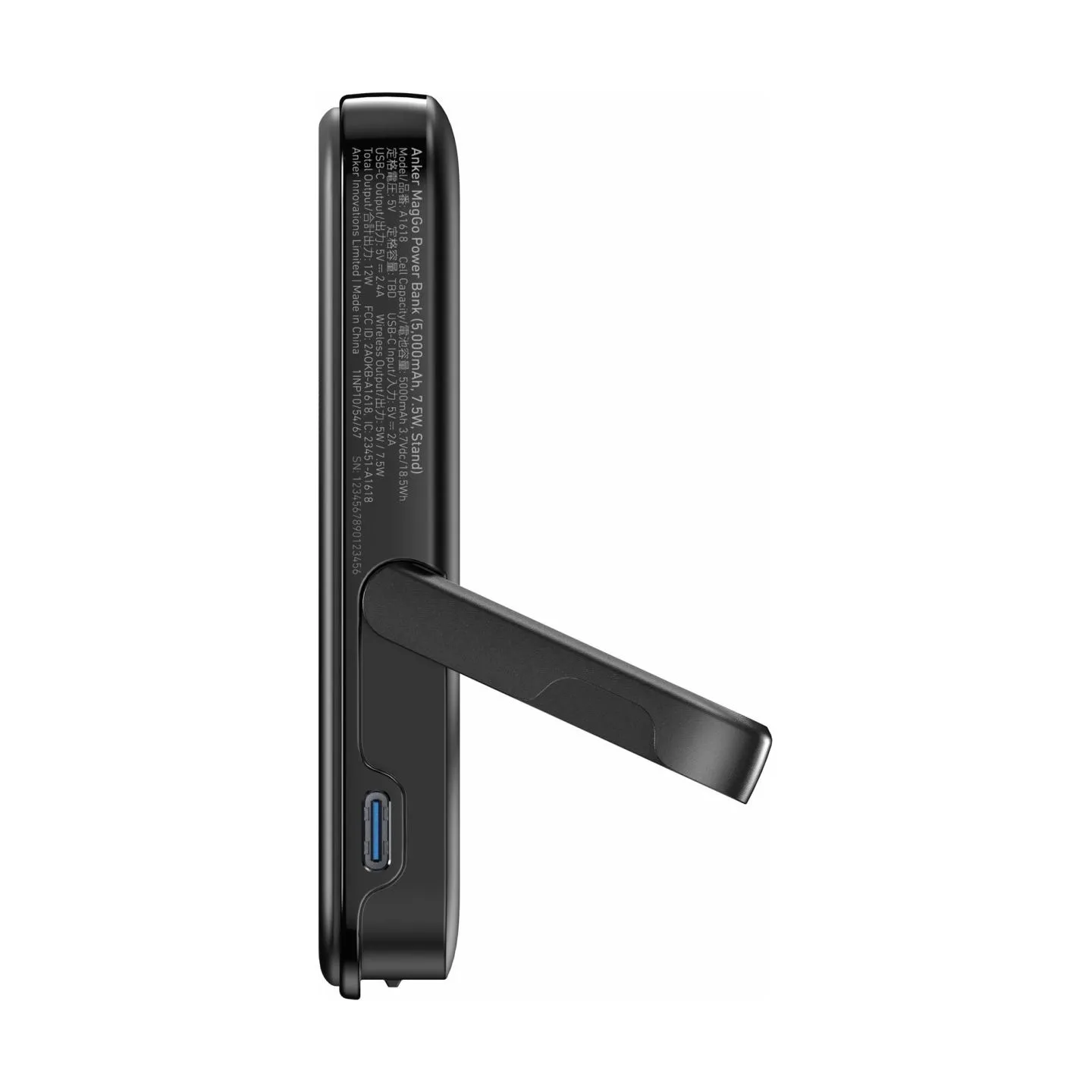 Anker 322 MagGo Power Bank with Holder | A1618G11 | 5000 mAh | Black