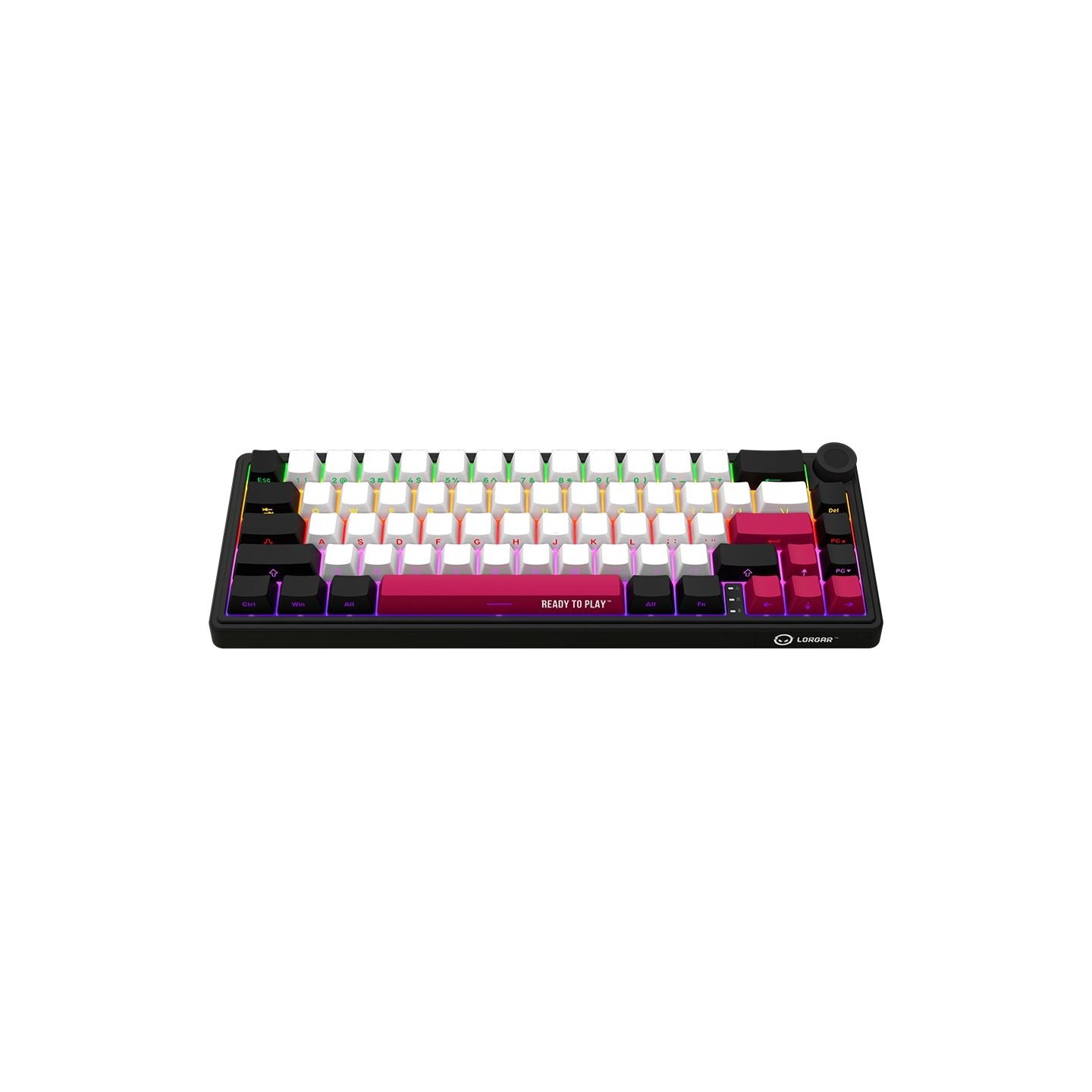 Lorgar KBP70MW, Wireless 65% Mechanical Gaming Keyboard Pro, Black/red, EN layout