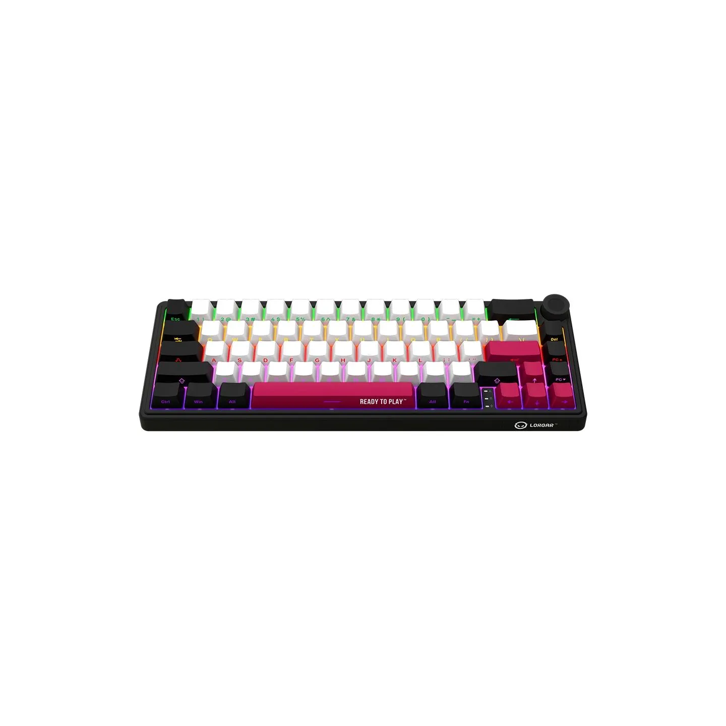 Lorgar KBP70MW, Wireless 65% Mechanical Gaming Keyboard Pro, Black/red, EN layout