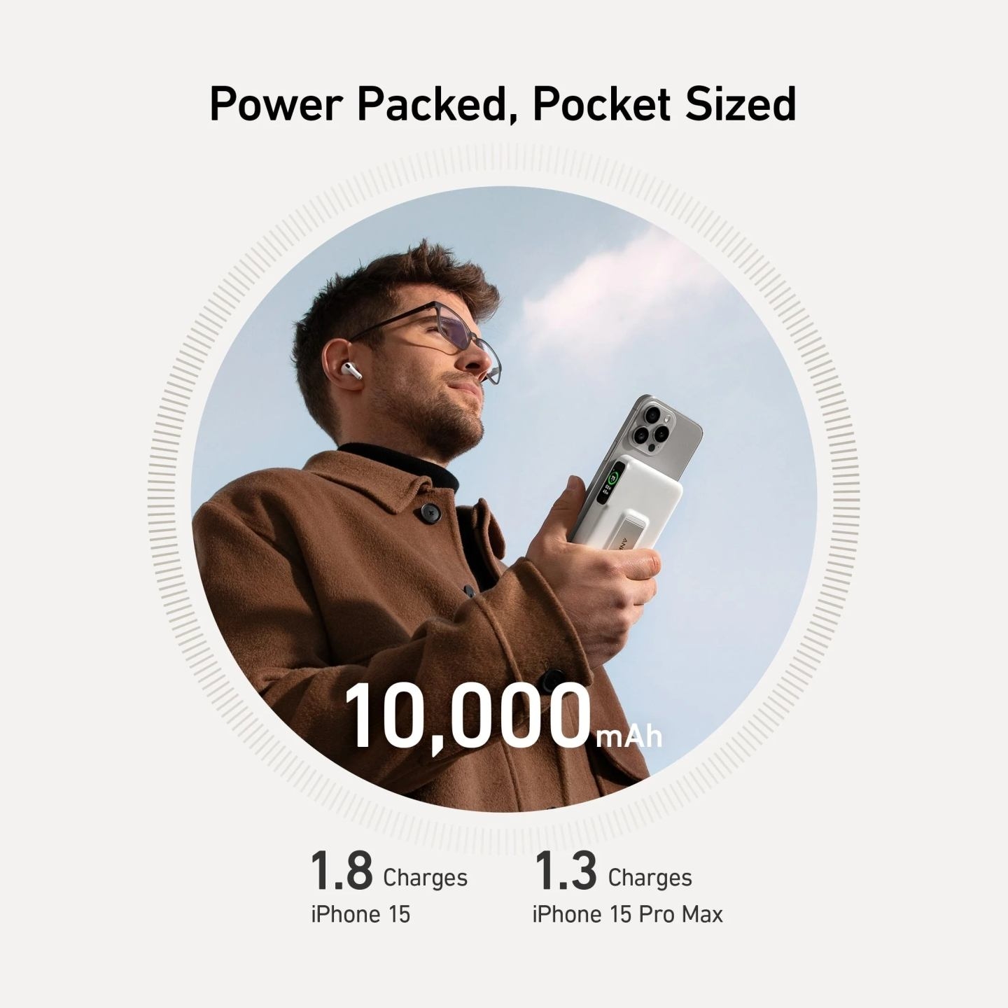 Anker MagGo Power Bank | A1654G21 | 10000 mAh | White