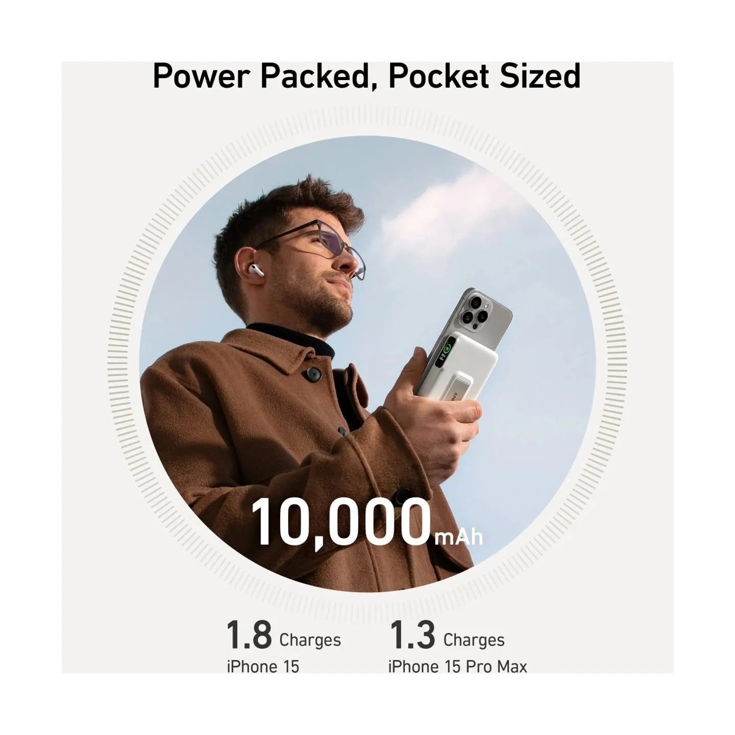 Anker MagGo Power Bank | A1654G21 | 10000 mAh | White