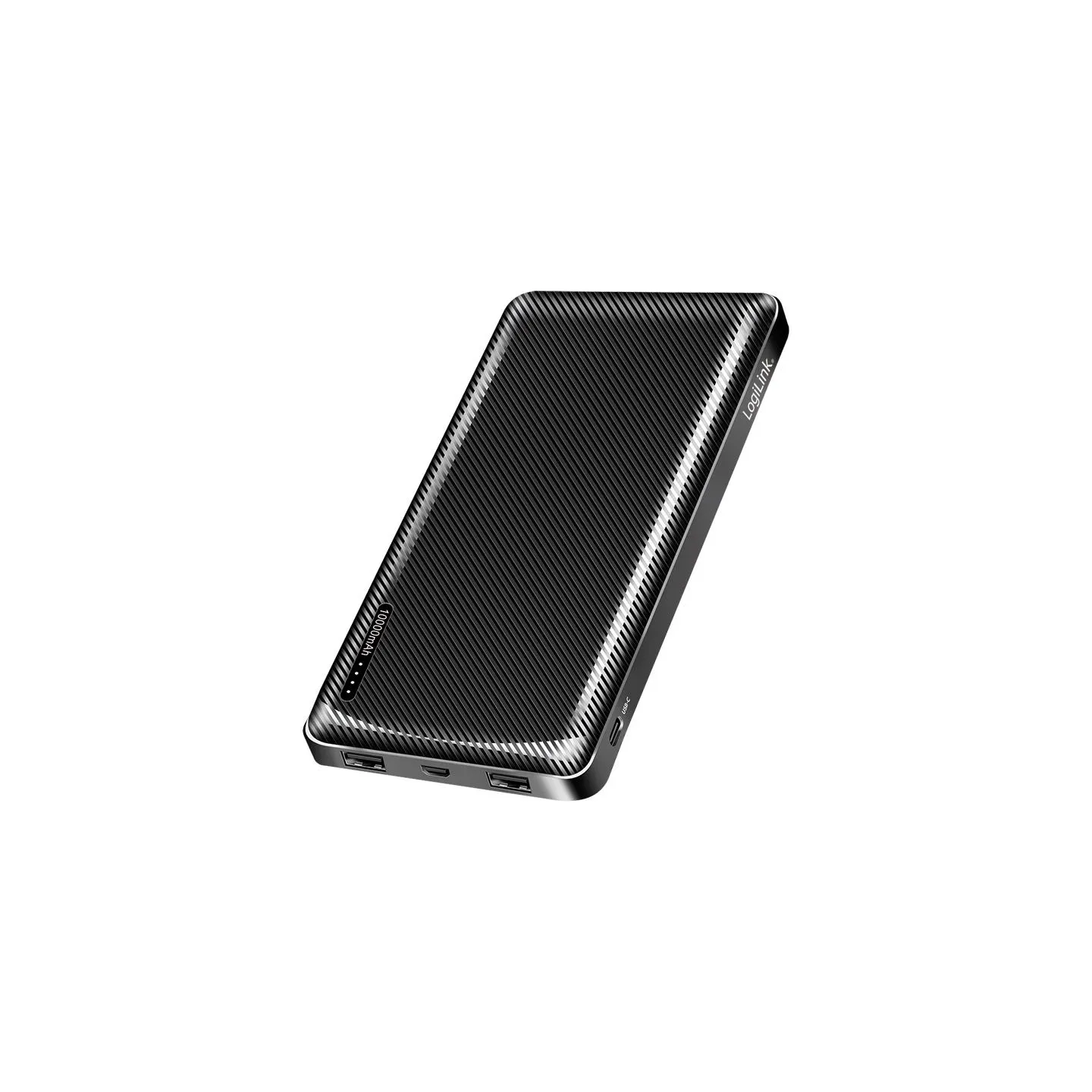 Logilink Power bank, Li-Po, 2x USB-A, USB-C | PA0316 | 10000 mAh | Black